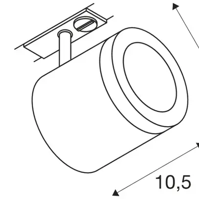 Proiettore LED Enola_C, 9W 850lm 3000K 55° con adattatore 1-fase IP20 bianco 
