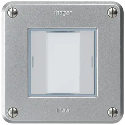 Poussoir ENC robusto C KNX 2× LED RGB s/e-link aluminium 