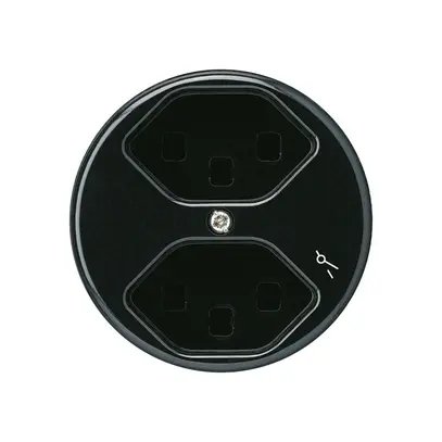 Presa Hager basico 2×tipo 23 1×S A nero 