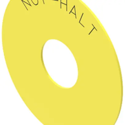 Plaquette indicatr.EAO45, jaune D75 NOT-HALT, autocollante 