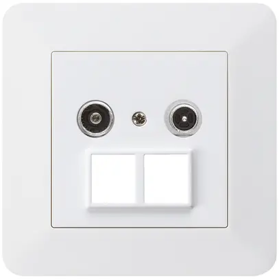 Prise multimédia ENC kallysto.trend R/TV 4dB 2GHz blanc 