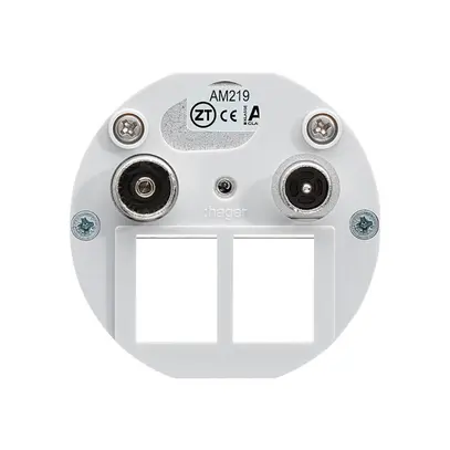 Inserto per presa multimedia Hager R/TV montaggio E 19dB 2GHz 