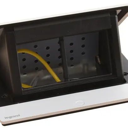 Tischsteckdose POP-UP für 4 Module Mosaic alu 