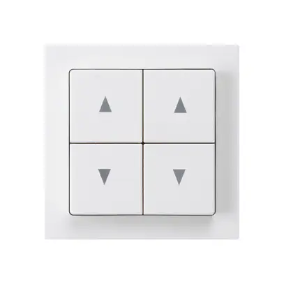 Kit frontal kallysto 60×60 mm blanc pour interrupteur/contact p.stores quadruple 