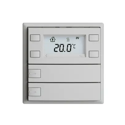 Pulsante RTH INC KNX 2×EDIZIOdue F grigio chiaro, con LED RGB 