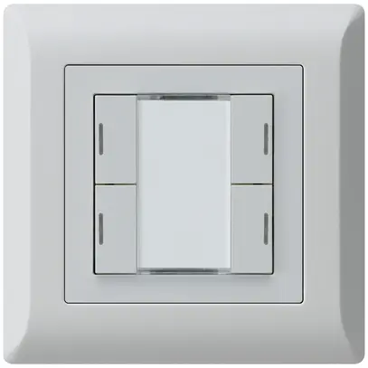 Poussoir ENC kallysto.line KNX 4×LED RGB s/e-link gris clair 