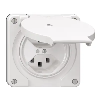 Presa NEVO N.CO, 2×T23, IP21, c.LED, bianco 
