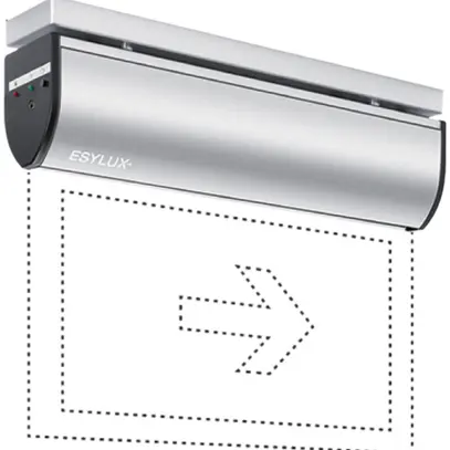 Luminaire de secours ESYLUX SLC LEDi SC/C montage au plafond 