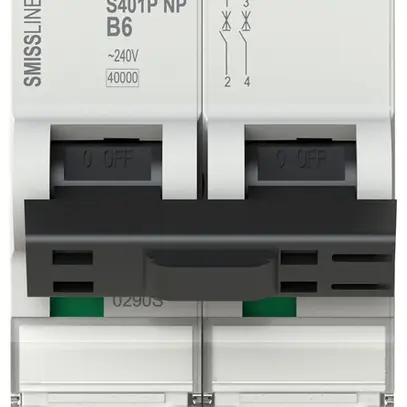 Disjoncteur SMISSLINE TP, 1LN, B, 6A, 40kA 