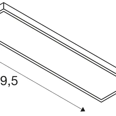 Plafonnier LED SLV PANEL 300×1200 DALI 43W 3400lm 4000K UGR blanc 