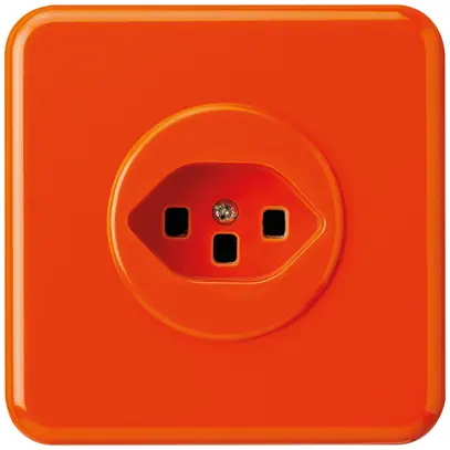 Prise ENC basico type 23 orange avec bornes enf. 