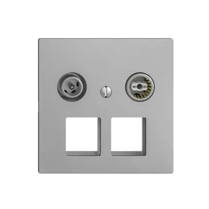 Prise multimédia 11dB Edue F, prise terminale/d.passage, p.2×RJ45 Keystone si 