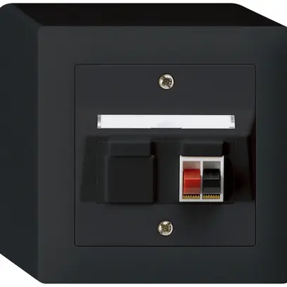 Prise AP audio kallysto 1×noir borne à étrier pour 1 haut-parleur 