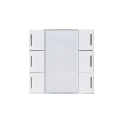 Faccia pulsante Hager basico KNX sestuplo LED bianco 45×45mm 