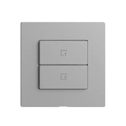 Poussoir scène 2 scènes vertical/2T WLAN Edue Wiser silver 