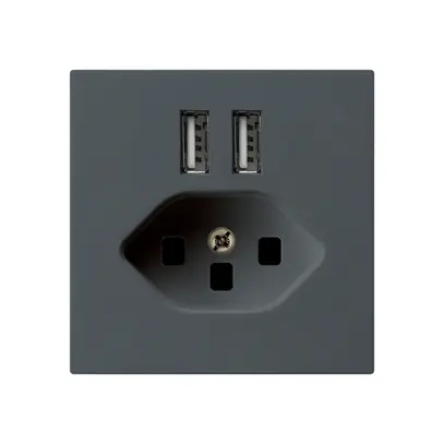 Presa 2×USB & T23 kallysto A 2400mA antracite 