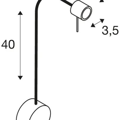 Lampada a muro SLV DIO FLEX PLATE, GU10 50W IP20 cromo 