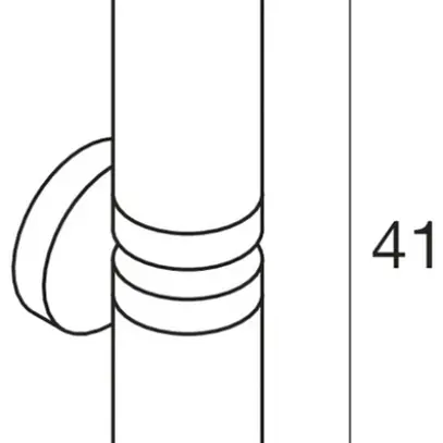 Lampada a muro SLV WL 106 E14 2×40W IP44 410×110×95mm cromo/vetro 