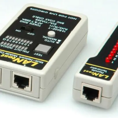 Tester di cavo Multi-Network HOBBES per RJ45 scherm. con adatta. BNC 