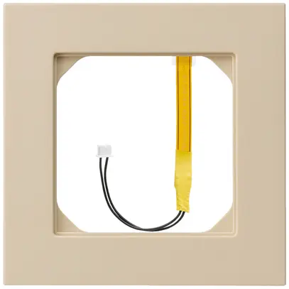 Cadre de recouvrement kallysto.pro 1×1 beige pour éclairage bleu 