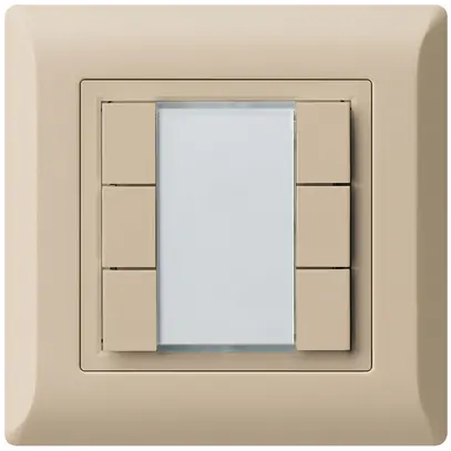 Poussoir multifonction ENC kallysto.line KNX RF 6× beige 