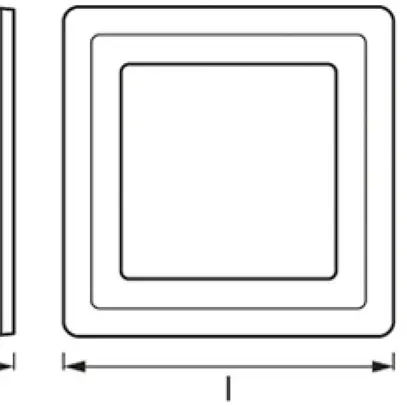Plafonnier/applique LED LDV LED CLICK WHITE SQ, 200mm 15W 