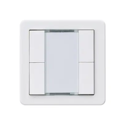 Pulsante Hager basico A KNX IR quadruplo LED bianco 