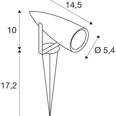 Lampada a picchetto di terra LED SLV SYNA, 8.6W 470lm 3000K IP55 antracite 