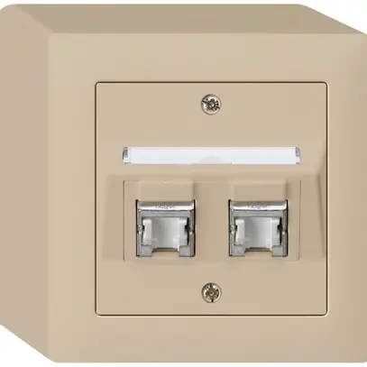 Presa AP kallysto cat.6 2RJ45/s beige 