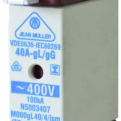 Fusible HPC DIN-000 400V/40A gL/gG verrous de saisie isol. 