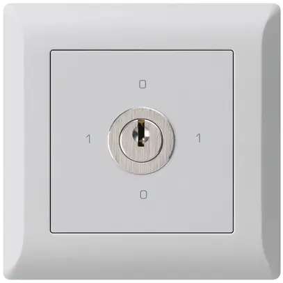 Interruttore rotativo INC kallysto.line 0/1L grigio chiaro con serratura Kaba 8 