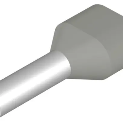 Embout de câble jumelé Weidmüller H isolé 2×4mm² 12mm gris DIN sac multiple 