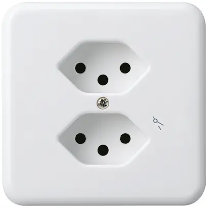 Presa INC basico 2×tipo 13S bianco per BOMI 