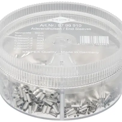 Assortimento estremità d.cavo KNIPEX c.capicorda non isolati 1900pezzi 