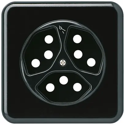 Kit frontale INC basico 3×tipo 13/1 86×86mm nero con protezione bambini 