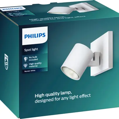 Spot Philips MYL Runner GU10 1×20W VAR blanc 