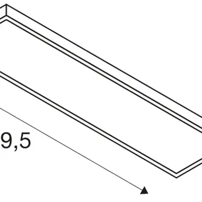 Plafoniera LED SLV PANEL CL 45W 3400lm 4000K 90° UGR<19 1200×300mm bianco 