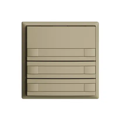 Poussoir ENC KNX 3× EDIZIOdue sand RGB sans LED avec insert papier 
