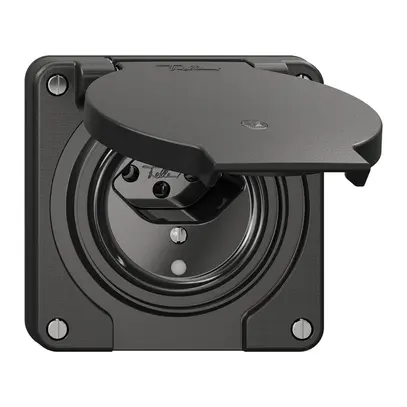 Steckdose NEVO N.CO, 1×T13, IP21, m.LED, schwarz 