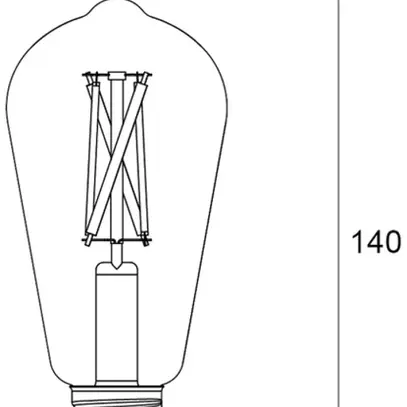 Lampada LED Sylvania ToLEDo Retro E27 7W 806lm 2000…6500K ST64 