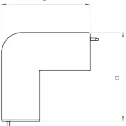 Angolo esterno Bettermann canale installazione WDK bianco puro 60×210mm 