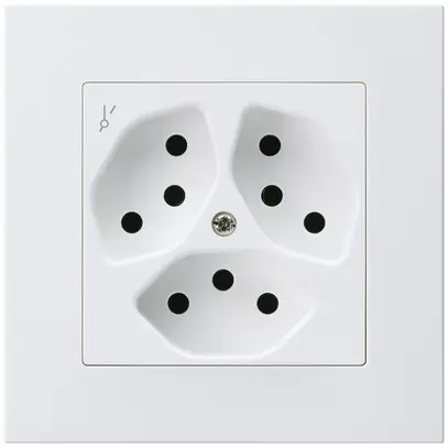 Prise ENC kallysto.pro 3×T13/1S blanc 