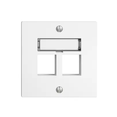 Kit montaggio EDIZIOdue F, uscita dritta, per 2×Keystone, bianco 