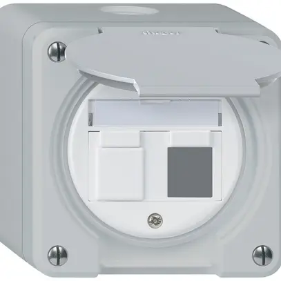 Kit di montaggio AP robusto IP55 piatto grigio per 2×Keystone 