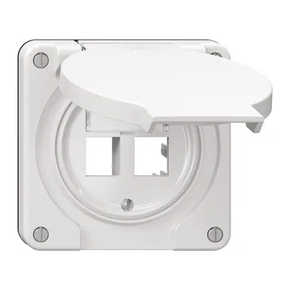 Kit di montaggio Feller freenet N.CO, per uscita diritta, doppio, bianco 