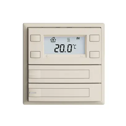 Pulsante RTH INC KNX 2×EDIZIOdue F crema, con carta+LED RGB 