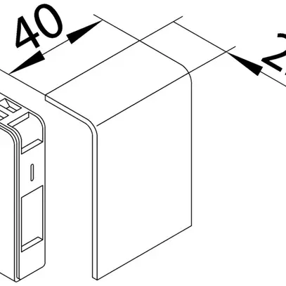 Endstück tehalit SL20055, verkehrsweiss 