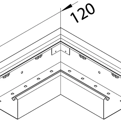 Angle plat up tehalit EK 115110, blanc trafic 