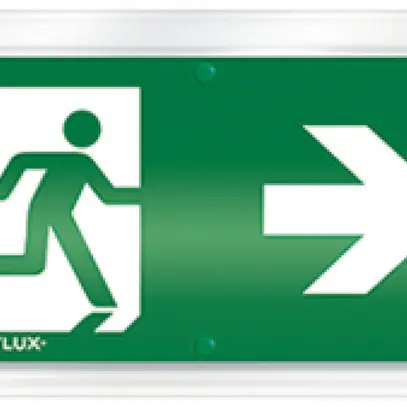 Plaque avec pictogramme ESYLUX pour SLX flèche vers la droite 