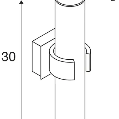 Applique SLV DENA, 2×E14 40W verre partiellement satiné IP20 alu brossé 